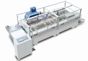 Handbag bottom gluing machine