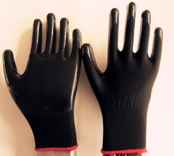 nitrile glove (black and black)