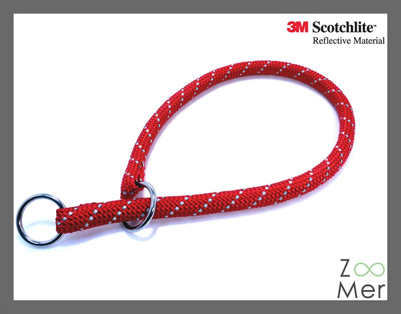 M Scotchlite Reflective Mountain Rope- Choke Collar (Red)