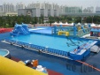 Inflatable water slide with water pool for rental business