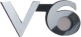 V-6 car emblem - AD014