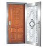 Stainless Steel Door with Inner Decor