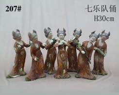 Chinese antique imitation ceramic tricolored horse