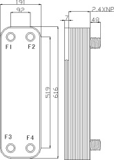 compact brazed heat exchanger(B3-95) - B3-95