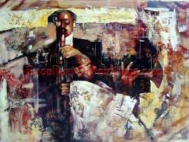 Musician textured paintings