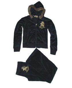 J Couture Rabbit Fur Royalty Hoodie Suite