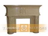 slab carving fireplace