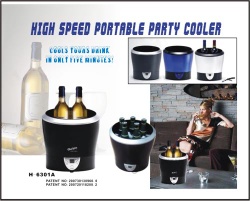 High speed portable party wine cooler