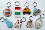 Keychain or keyring with logo on it