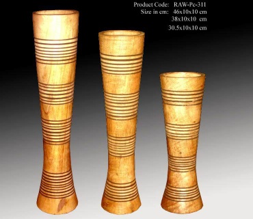 WOODEN CANDLE STANDS - RAW-PC-311