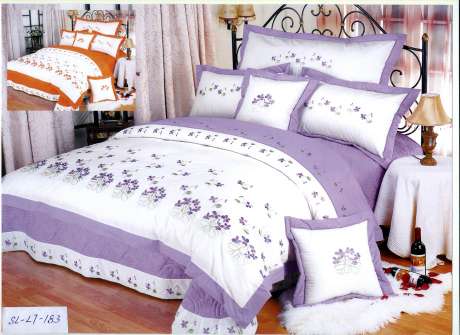 100% cotton embroidery bedding