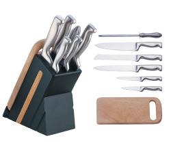 8PCS KITCHEN KNIFE SET WITH WOODEN CUTTING BOARD
