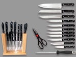 14pcs kitchen Knife Set With Wooden Block