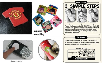 promotional phone cleaner sticker