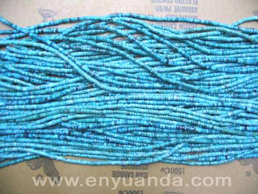 Natural turquoise heishi beads