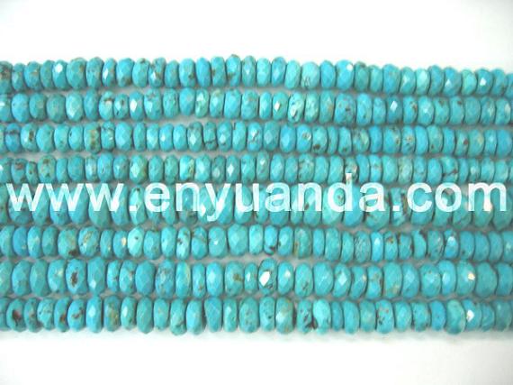 Natural facet turquoise abacus beads(YD26)