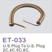 Telephone handset coiled cord