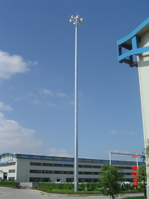 High mast: steel pole, octagonal and conical