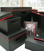 LEAHTER STORAGE BOXES