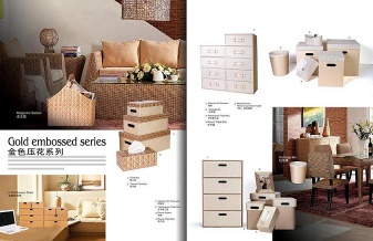 FAUX LEATHER STORAGE BOXES