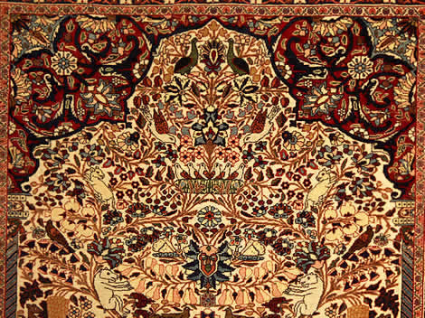0061 SH24633 Antique kashan mohtashem 207 x 138 cm( 6-10 x 4-7 ft )investment item for USD 25 000