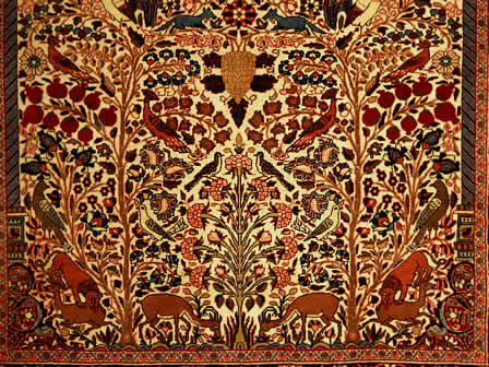 0061 SH24633 Antique kashan mohtashem 207 x 138 cm( 6-10 x 4-7 ft )investment item for USD 25 000