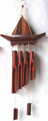 boat bamboo wind chime - wind chime