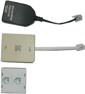 ADSL splitter used for Brazill telephone and ADSL modems