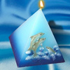 Dolphin Pyramid candle 