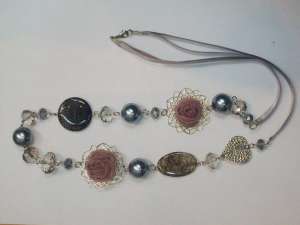 necklace,handmade necklace, semi-precious stone necklace