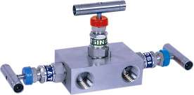 Three valve manifolds