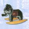 Wood And Plush Toy ( Elephant )