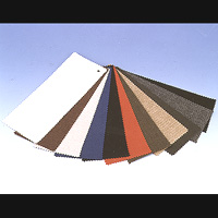 Imitation leather (non-wovens). A wide rang of colors are available.