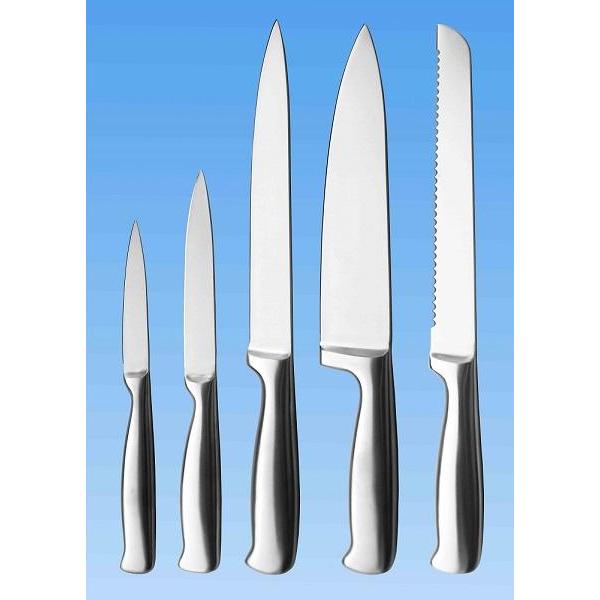 5-pc Kitchen Knife Set | All Stainless | Handle with Jagged End!!salesprice