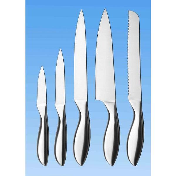 5-pc Kitchen Knife Set | All Stainless | Fish Belly Shape Handle!!salesprice
