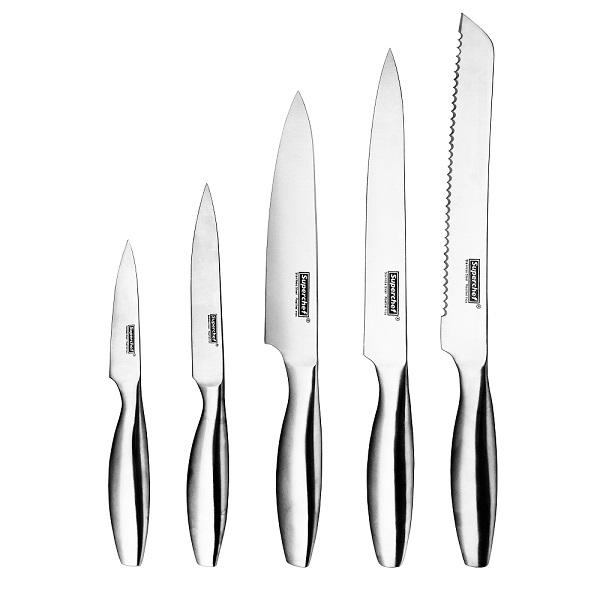 5-pc Kitchen Knife Set | All Stainless with Fish Belly Shape Handle!!salesprice