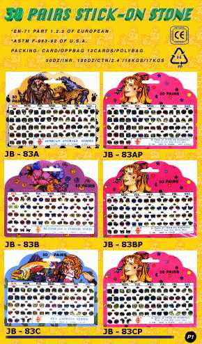30 Pairs Stick - On Stone