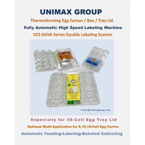 High Speed Thermoforming Egg Tray Lid/Carton Labeling Machine (Automatic Feeding-Batch Separation-Collecting System)!!salesprice