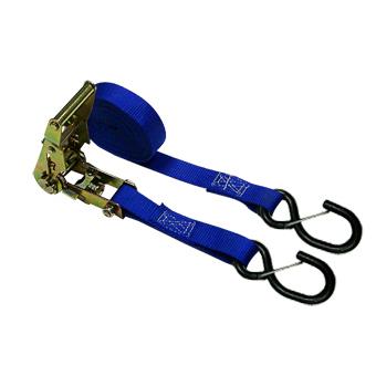 1" x 12' Straps with Coated S Hook + Keeper